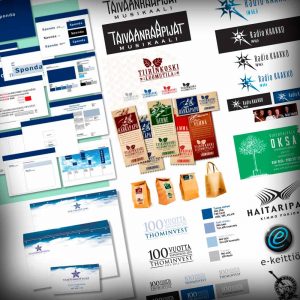 Logojen ja yritysilmeiden suunnittelut ja graafiset ohjeistukset
