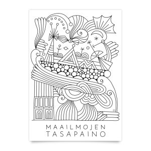 Tietoisuuden värityskuva, "Maailmojen tasapaino"