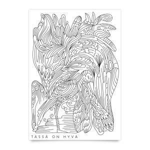 Tietoisuuden värityskuva, "Tässä on hyvä"