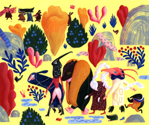 Minä olen Sykkyrämyyrä -kirjakuvitus