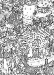 Hand drawn illustration. Personal project.