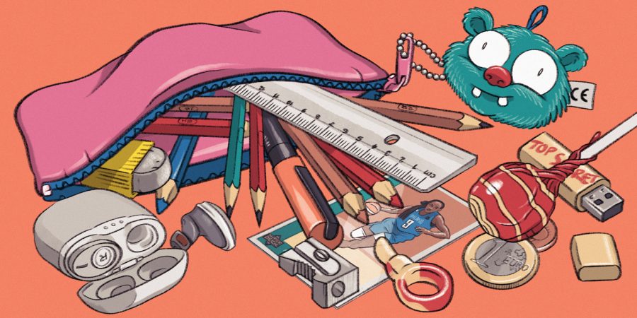 Antti Kyrön oppikirjakuvitus Sanoma Pron ruotsin kirjaan Applåd 1.