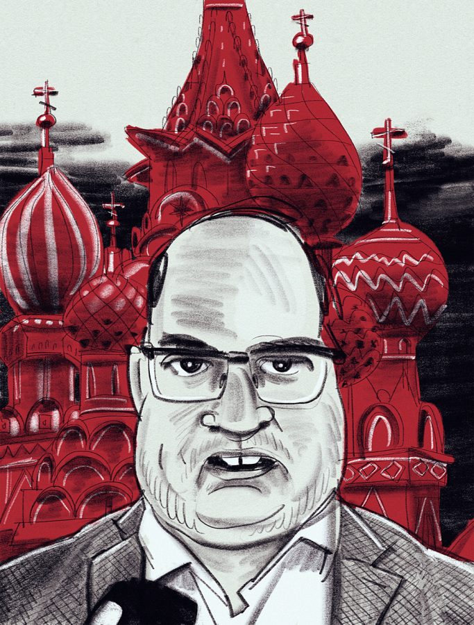 Antti Kyrön lehtikuvitus Suomen Kuvalehteen.