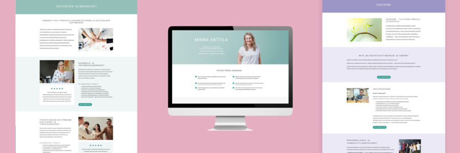 Terhi Saalastin suunnittelema nettisivu individualinsight.fi